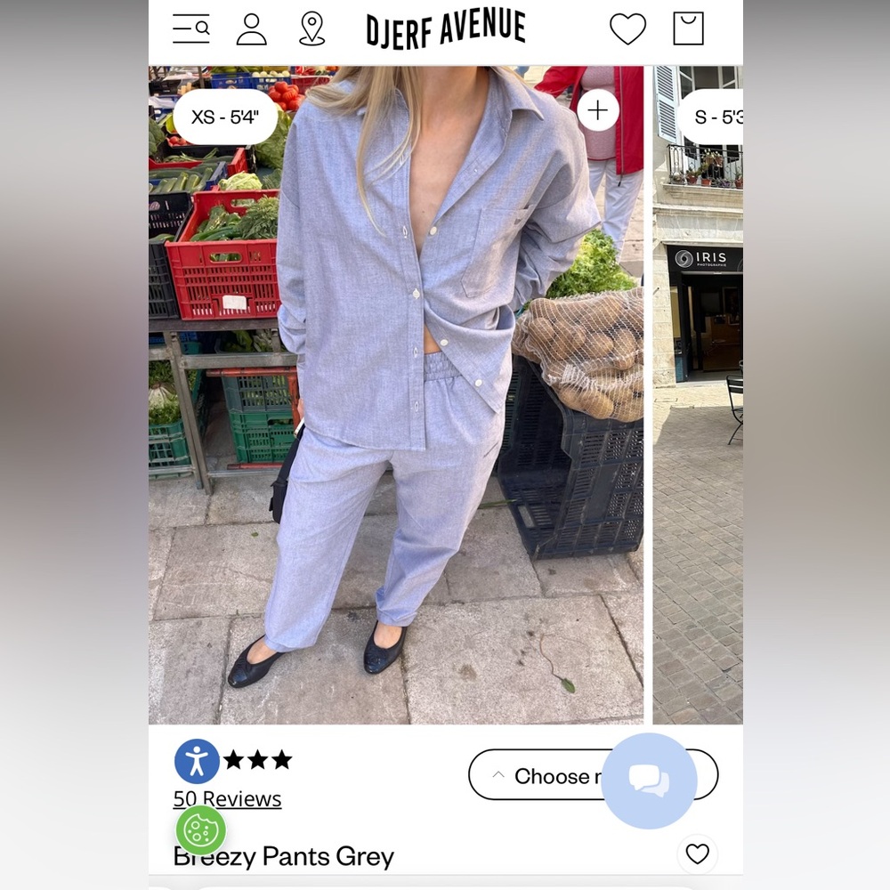 Djerf Avenue Breezy Gray Straight Leg Pants